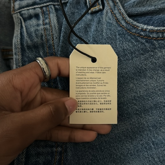 Blue Levi ripped straight leg jeans - Picture 5 of 7